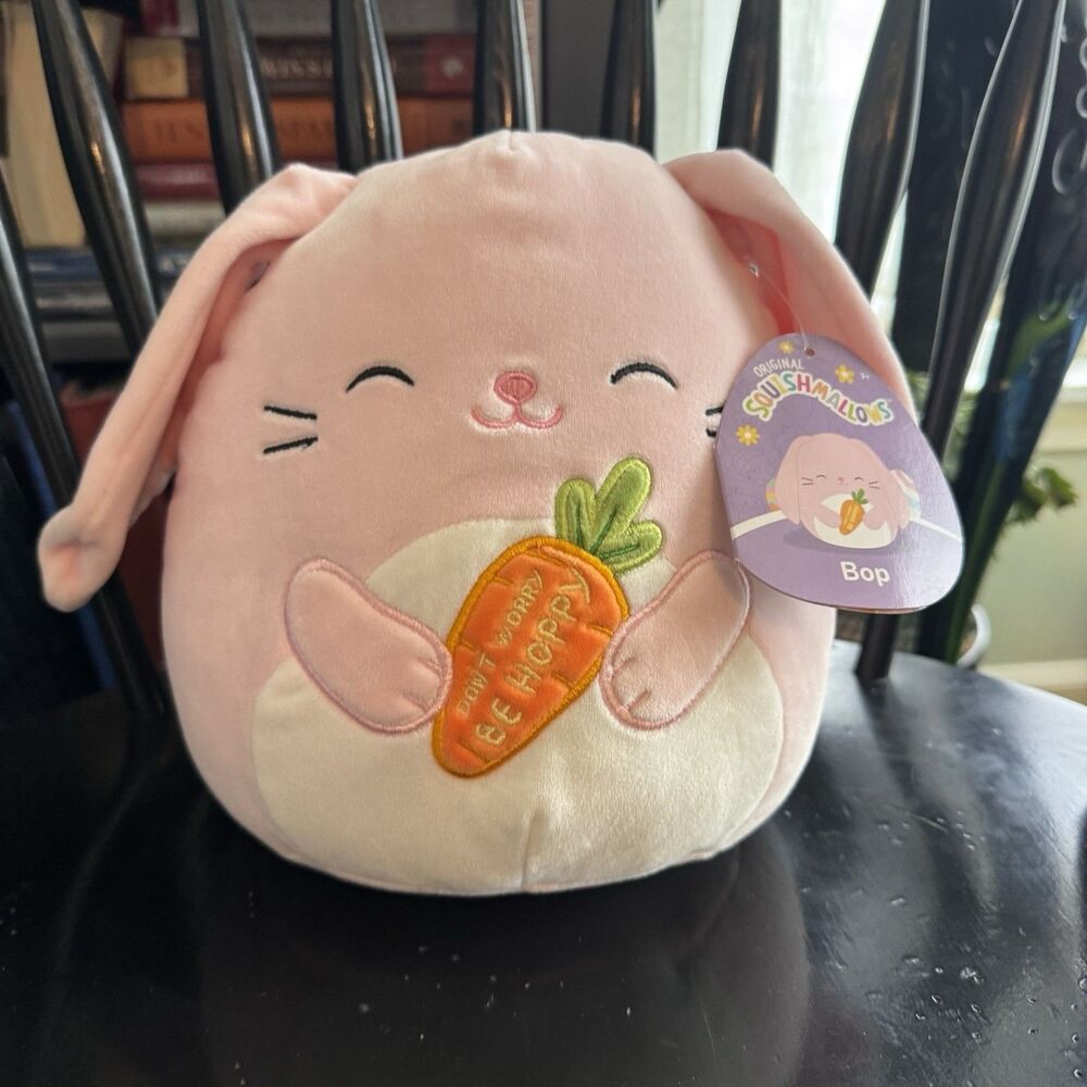 NEW Squishmallows Bop Plush Pink easter bunny Don’t Worry be hoppy spring